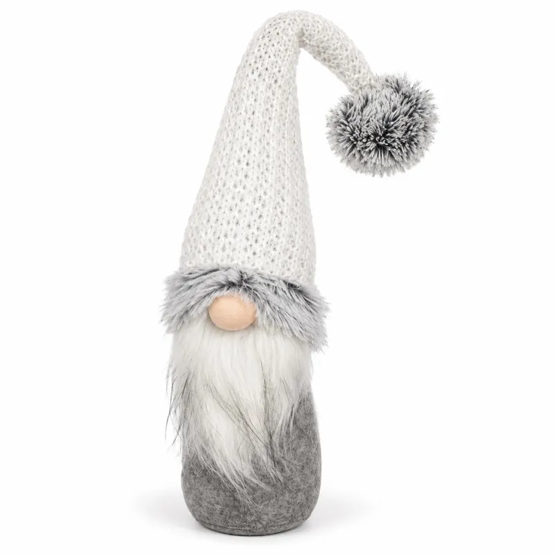 Skrzat Z Materiału, 35 cm - Biało-Szary