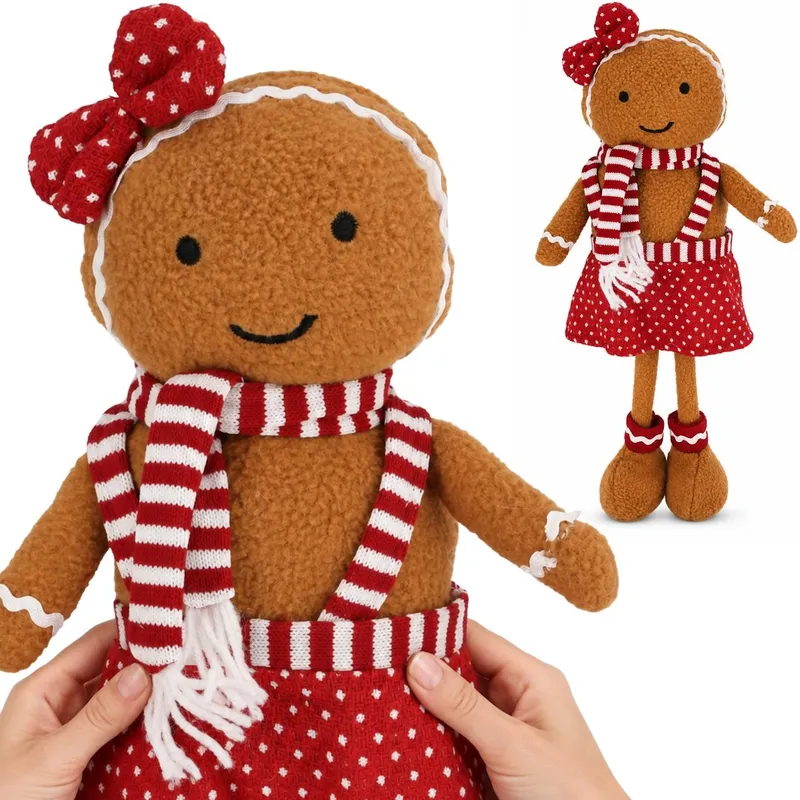 Ludzik Z Piernika Z Materiału Dziewczynka, 45cm