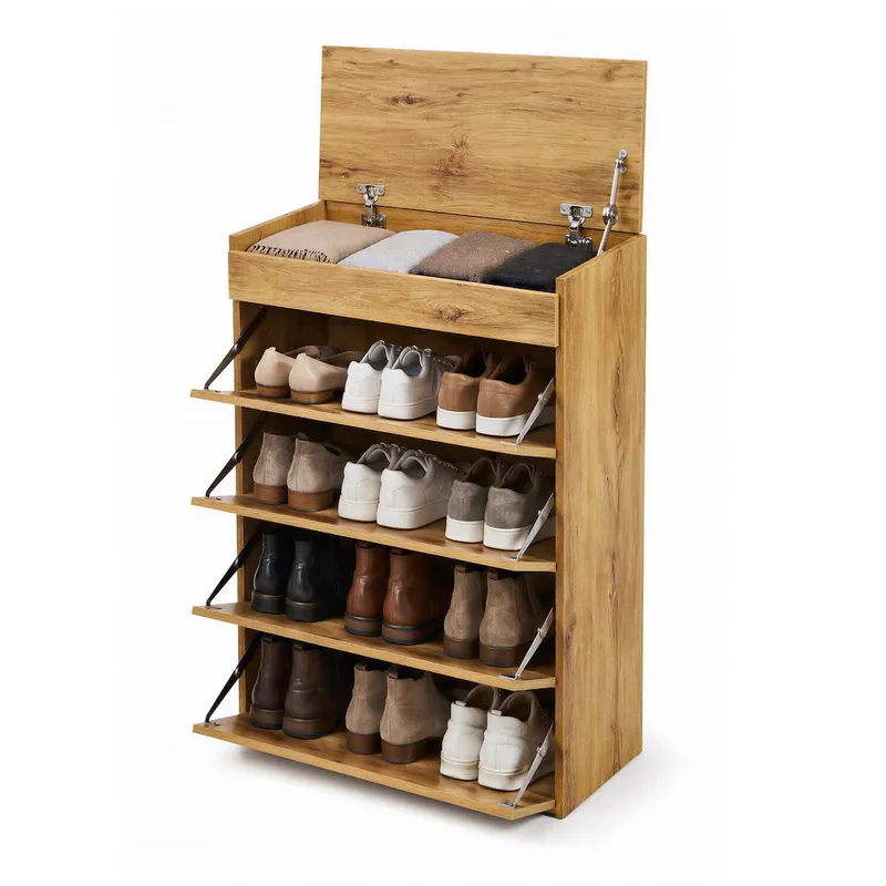 Szafka Na Buty, 4 Półki + Schowek, 99x36x60 cm