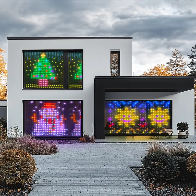 Kurtyna 400LED, 200x200cm, Kolor Światła RGB, Aplikacja, Pilot