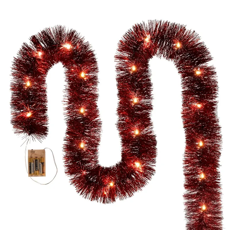 Łańcuch Choinkowy LED, 100mm X 6m - Czerwony