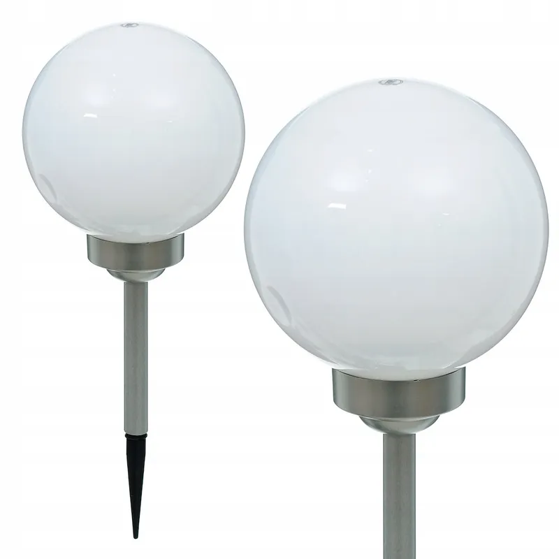 Lampa Solarna - Kula Plastikowa 20cm, 4LED Biały