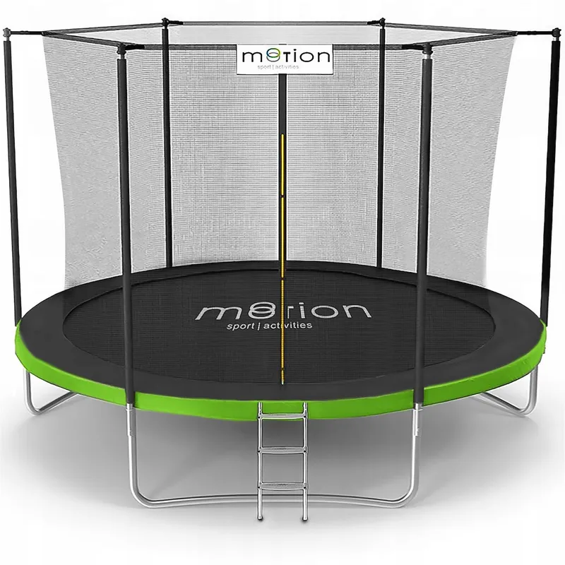 Trampolina 8ft Z Drabinką Siatka Wewnętrzna Kolor - CZARNY