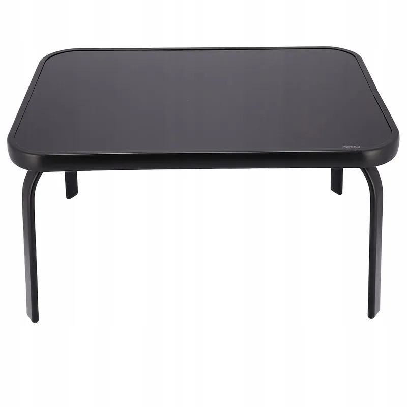 Zestaw Mebli Ogrodowych FIESTA, Sofa 70x115x67cm + 2 Krzesła 54x70x92cm + Stół Prostokątny 71x53x37cm - Czarny