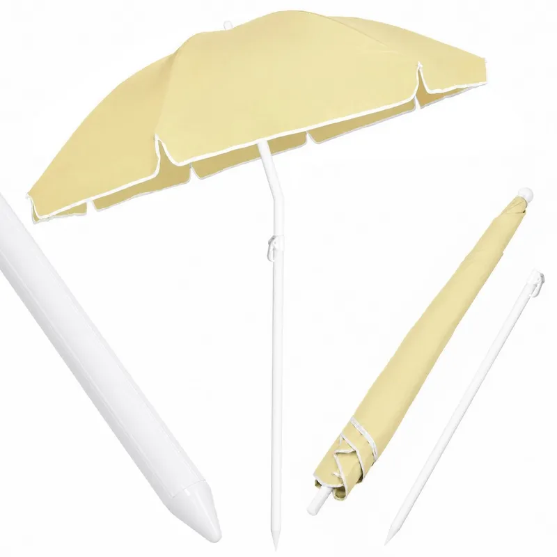 Parasol Polyester Tkanina 240cm, 8 Drutów, Łamany - Beżowy