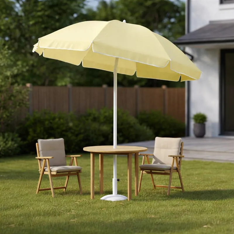 Parasol Polyester Tkanina 240cm, 8 Drutów, Łamany - Beżowy