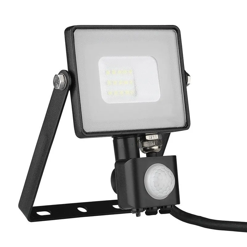 Naświetlacz LED V-TAC 10W SAMSUNG CHIP Czujnik Ruchu Funkcja Cut-OFF VT-10-S-B 4000K 800LM 5 Lat Gwarancji - Czarny