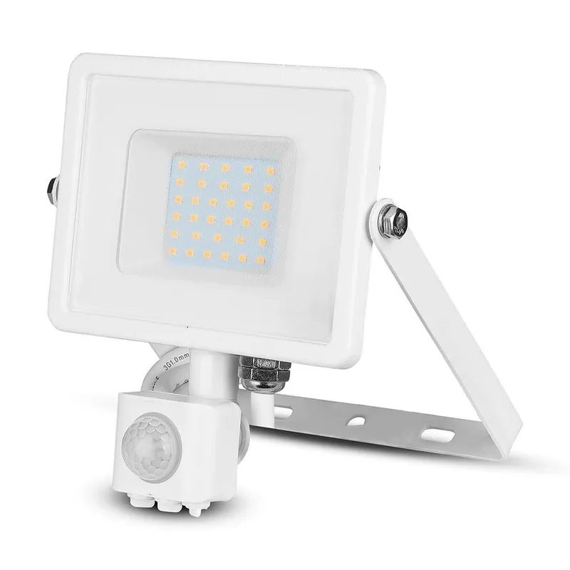 Naświetlacz LED V-TAC 30W SAMSUNG CHIP Czujnik Ruchu Funkcja Cut-OFF VT-30-S-W 4000K 2400LM 5 Lat Gwarancji - Biały