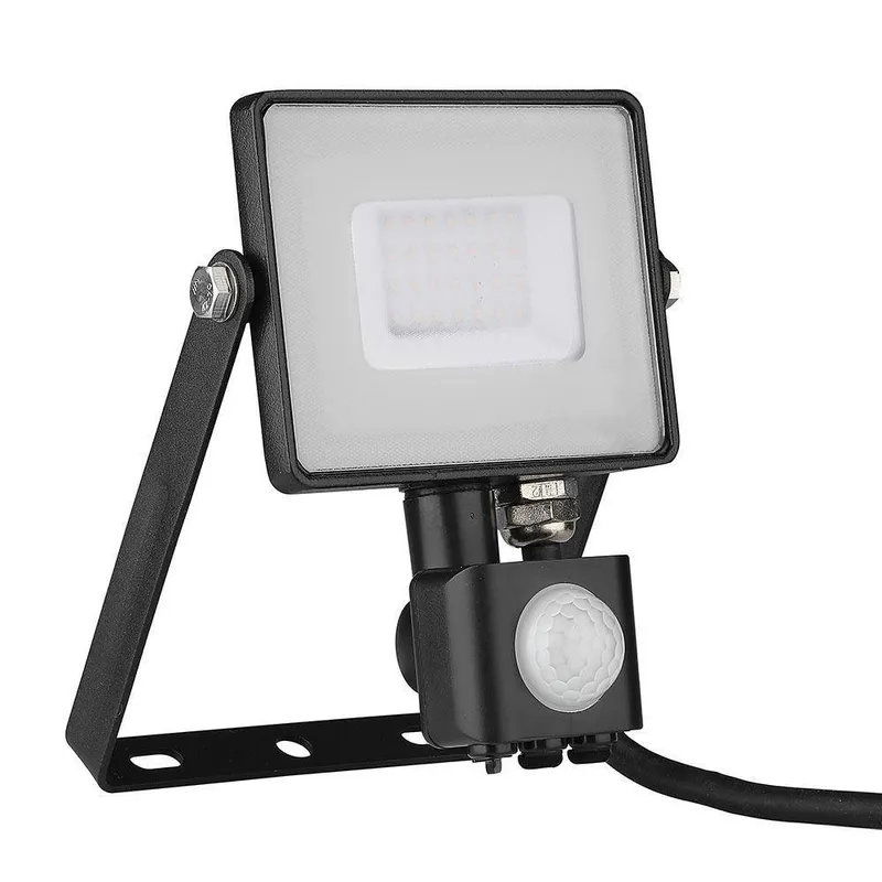 Naświetlacz LED V-TAC 30W SAMSUNG CHIP Czujnik Ruchu Funkcja Cut-OFF VT-30-S-B 3000K 2400LM 5 Lat Gwarancji - Czarny