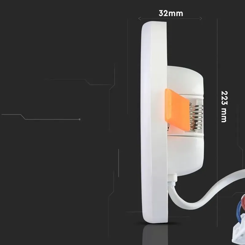 Panel V-TAC 24W LED Regulowany SAMSUNG CHIP Kwadrat 223x32mm VT-625SQ 4000K 1800LM 5 Lat Gwarancji
