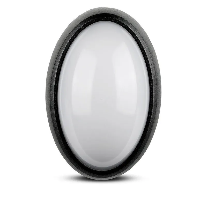 Oprawa Sufitowa Plafoniera 12W LED V-TAC Owal IP54 VT-8010-B 3000K 840LM - Czarna