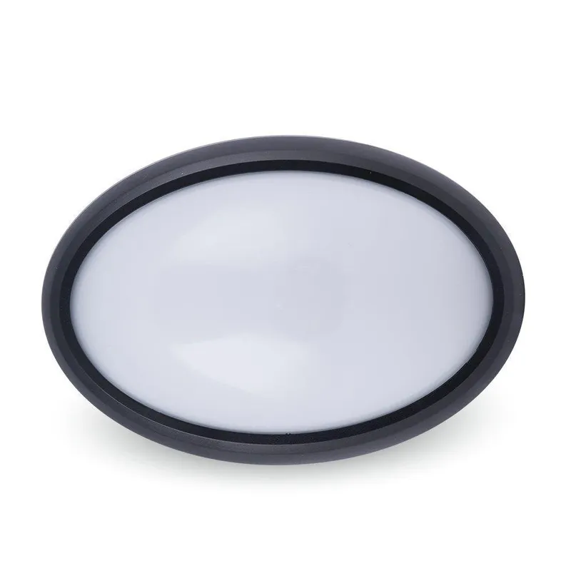 Oprawa Sufitowa Plafoniera 12W LED V-TAC Owal IP54 VT-8010-B 3000K 840LM - Czarna