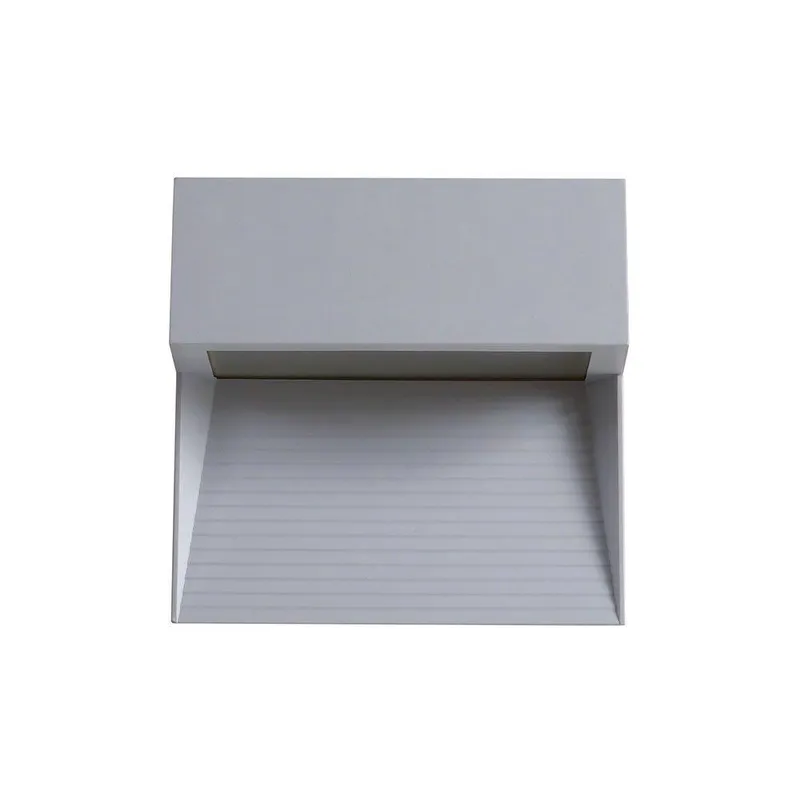Oprawa Ścienna Elewacyjna 3W LED V-TAC Kwadrat 230V IP65 VT-1172-G 4000K 210LM - Szary