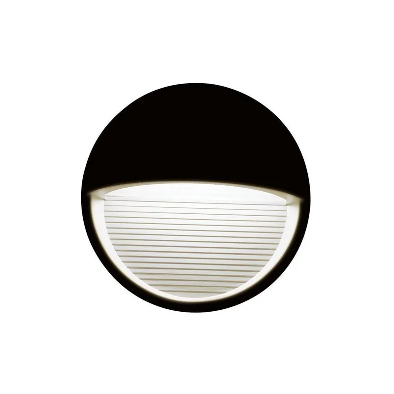 Oprawa Ścienna Elewacyjna 3W LED V-TAC Okrągła 230V IP65 VT-1182-B 4000K 210LM - Czarna