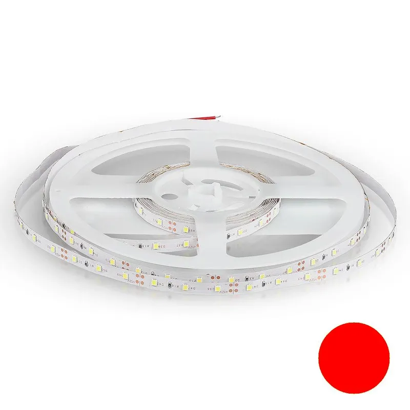 Taśma LED V-TAC 12V SMD3528 300LED IP20 3,6W/M VT-3528 Kolor 400LM - Czerwony