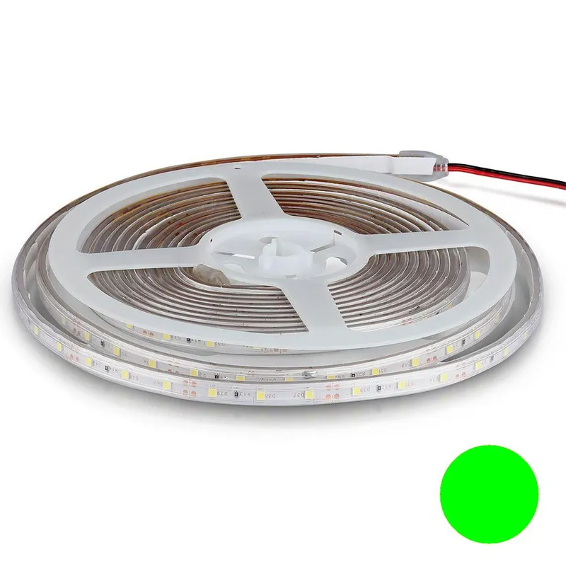 Taśma LED V-TAC 12V SMD3528 300LED IP65 Rękaw 3,6W/M VT-3528 Kolor 400LM - Zielony