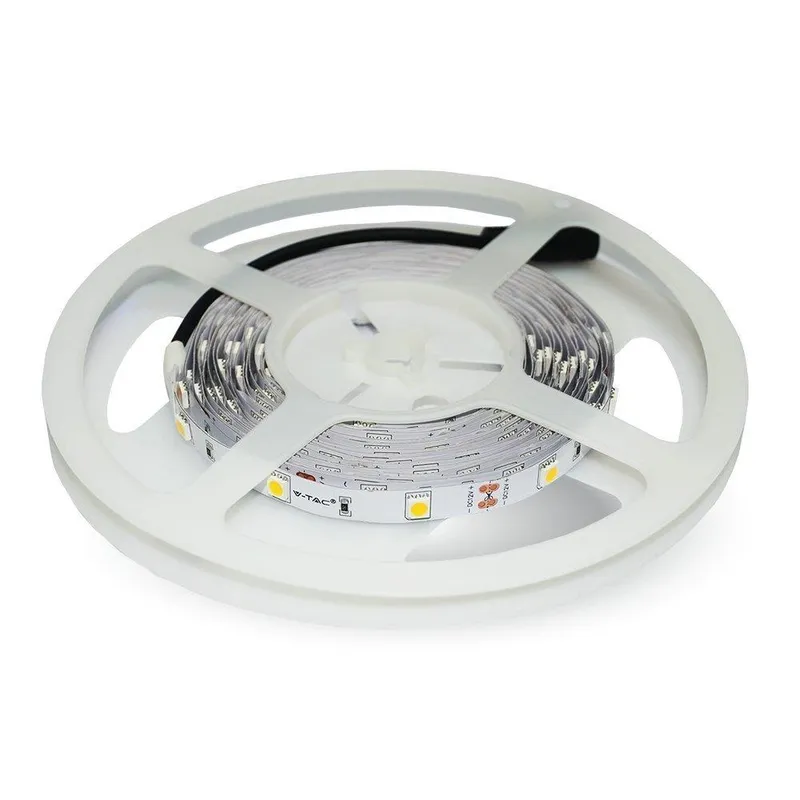 Taśma LED V-TAC 12V SMD5050 150LED IP20 4,8W/M VT-5050 30-IP20 3000K 500LM