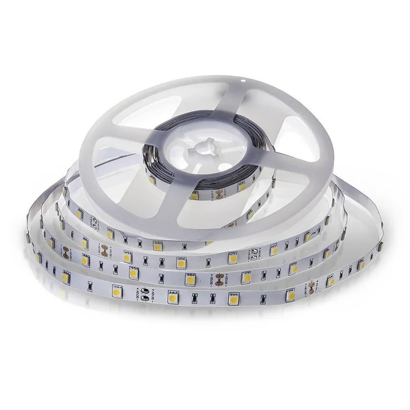 Taśma LED V-TAC 12V SMD5050 150LED IP20 4,8W/M VT-5050 30-IP20 3000K 500LM