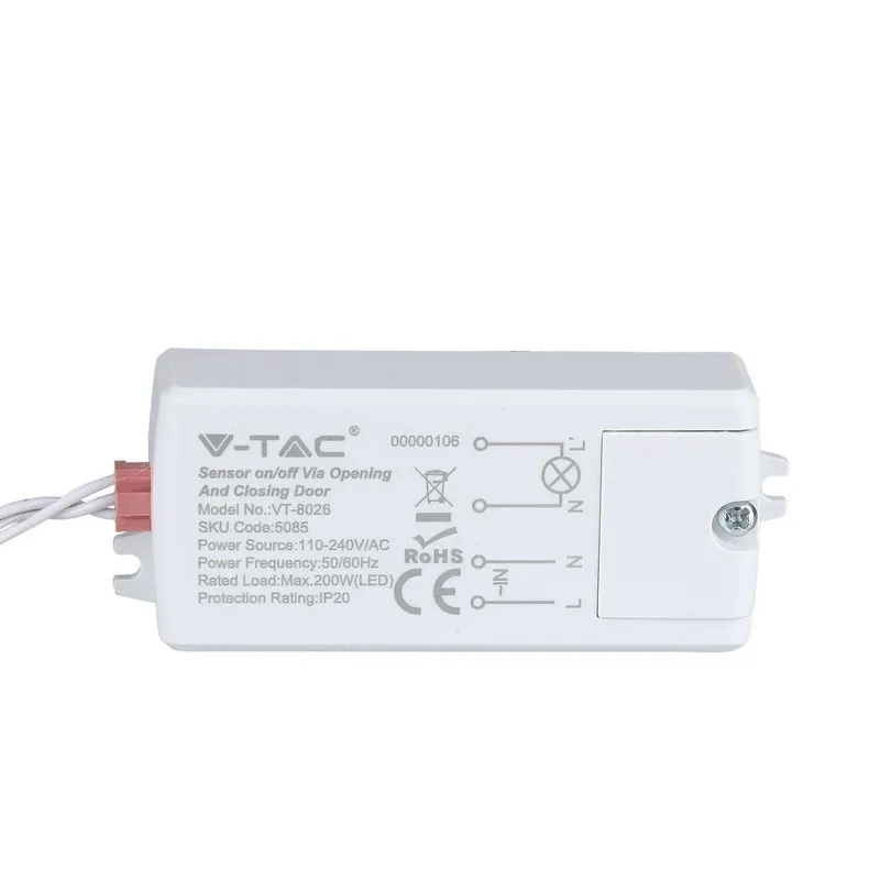 Czujnik Ruchu Na Drzwi Z Przewodem MAX.200W V-TAC VT-8026