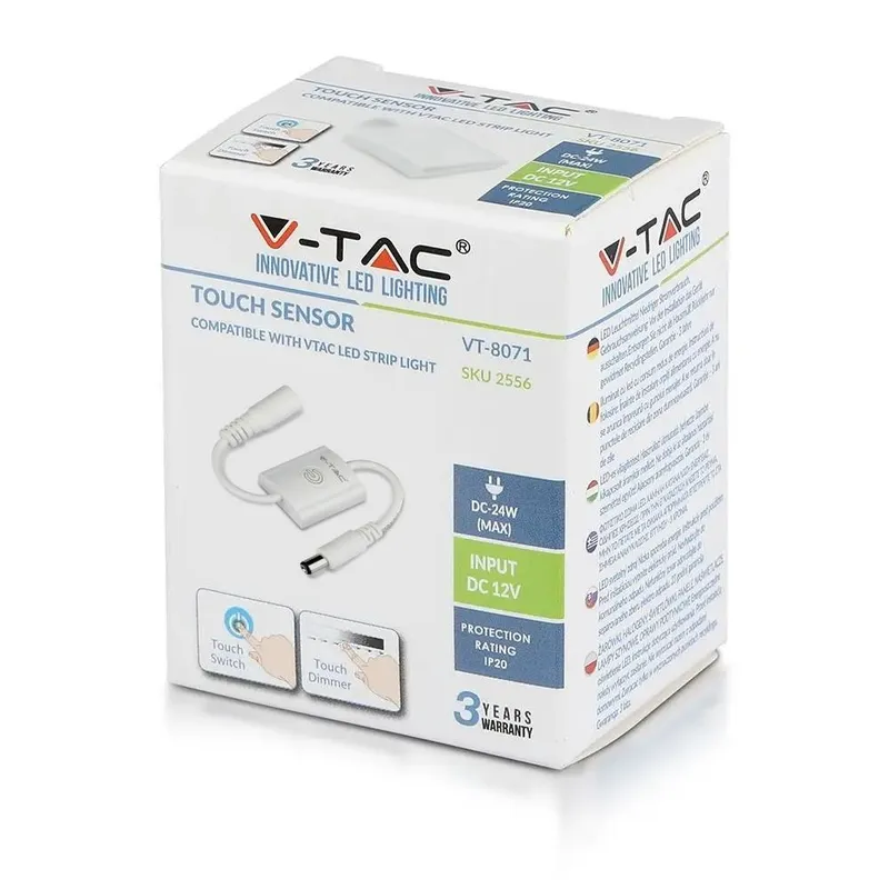 Włącznik Dotykowy Taśm LED Funkcja Ściemniania V-TAC VT-8071 3 Lata Gwarancji