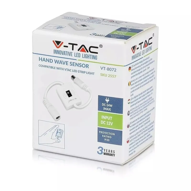 Włącznik Taśm LED Zbliżeniowy Funkcja Ściemniania V-TAC VT-8072 3 Lata Gwarancji - Biały