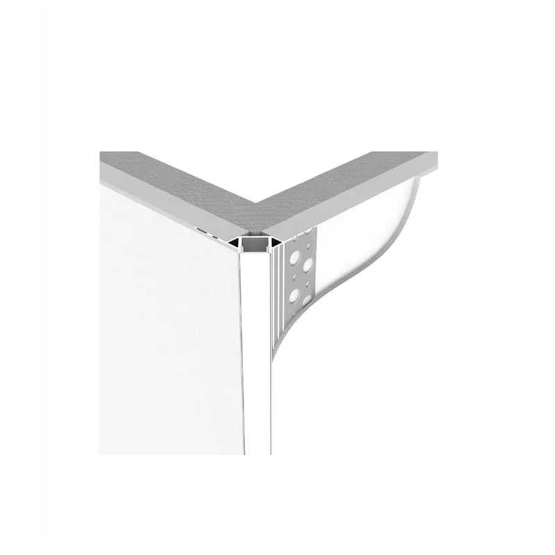 Profil Do LED Zestaw, ALU Anodowany Do Gipsowania Narożny Zewnętrzny V-TAC 2mb Klosz Mleczny 13,1x12,5mm VT-8103