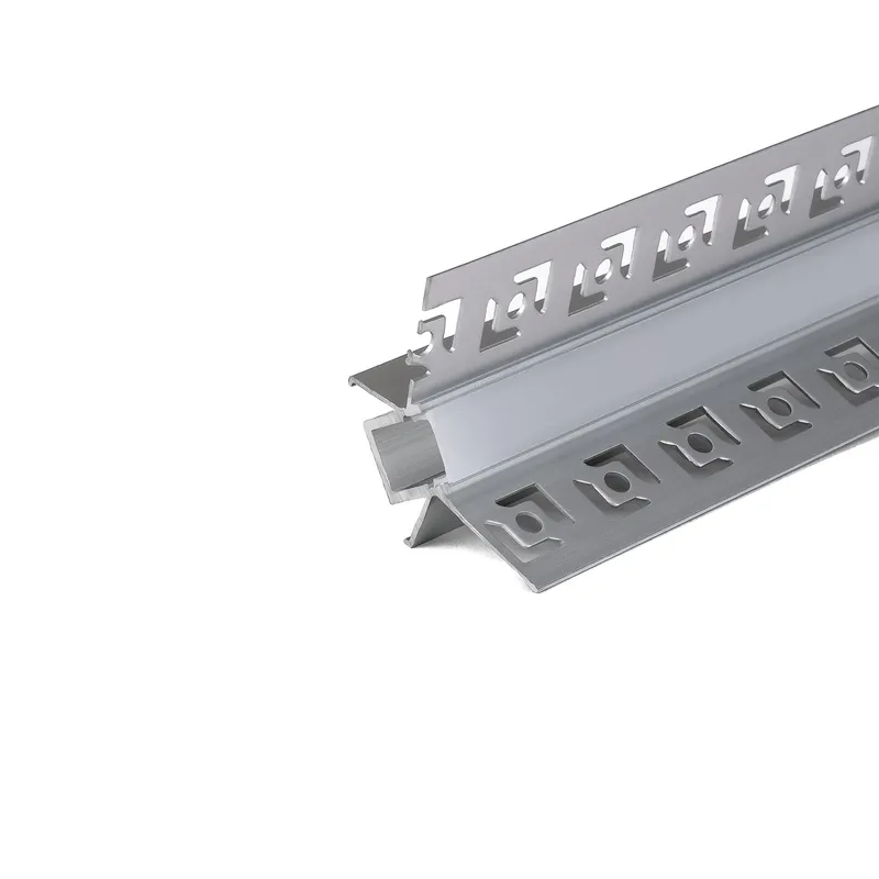 Profil Do LED Zestaw, ALU Anodowany Do Gipsowania Narożny Wewnętrzny V-TAC 2mb Klosz Mleczny 13,1x12,5mm VT-8104