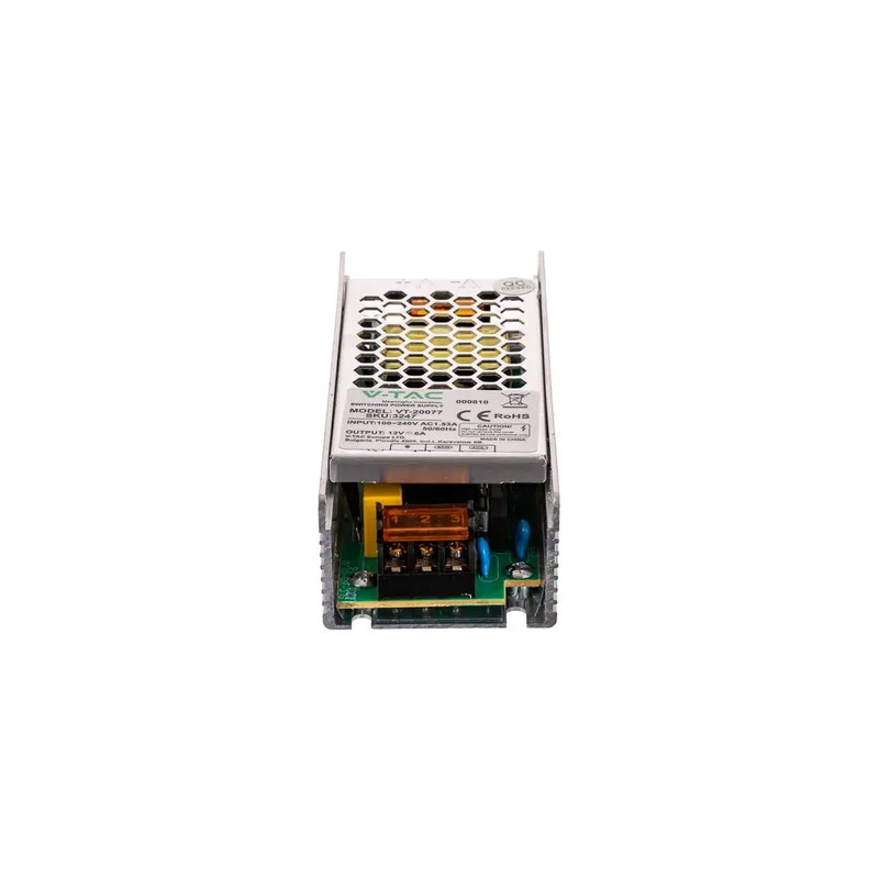 Zasilacz LED V-TAC 75W 12V 6A Modułowy Filtr EMI VT-20077