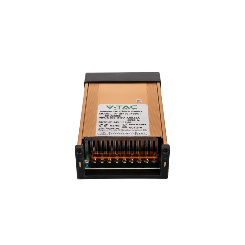 Zasilacz LED V-TAC 400W 24V 16.6A IP45 Bryzgoszczelny VT-26400