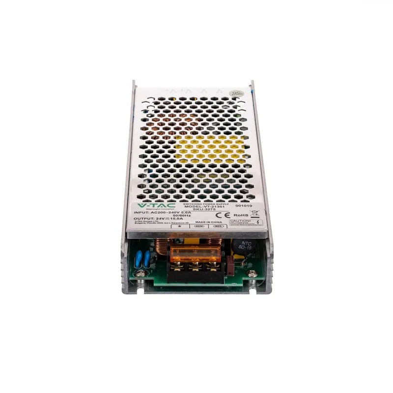 Zasilacz LED V-TAC 360W 24V 15A IP20 Modułowy Bez Wentylatora VT-21361