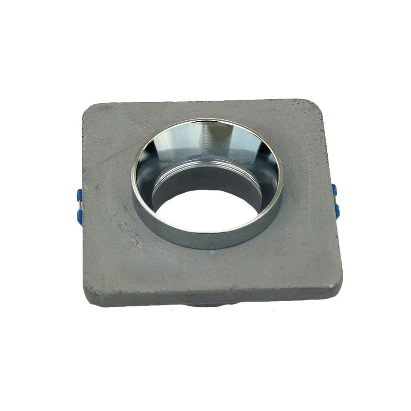 Oczko V-TAC Gips Beton GU10 Kwadrat Wpuszczane Szary/Chrom VT-862-CHG 5 Lat Gwarancji