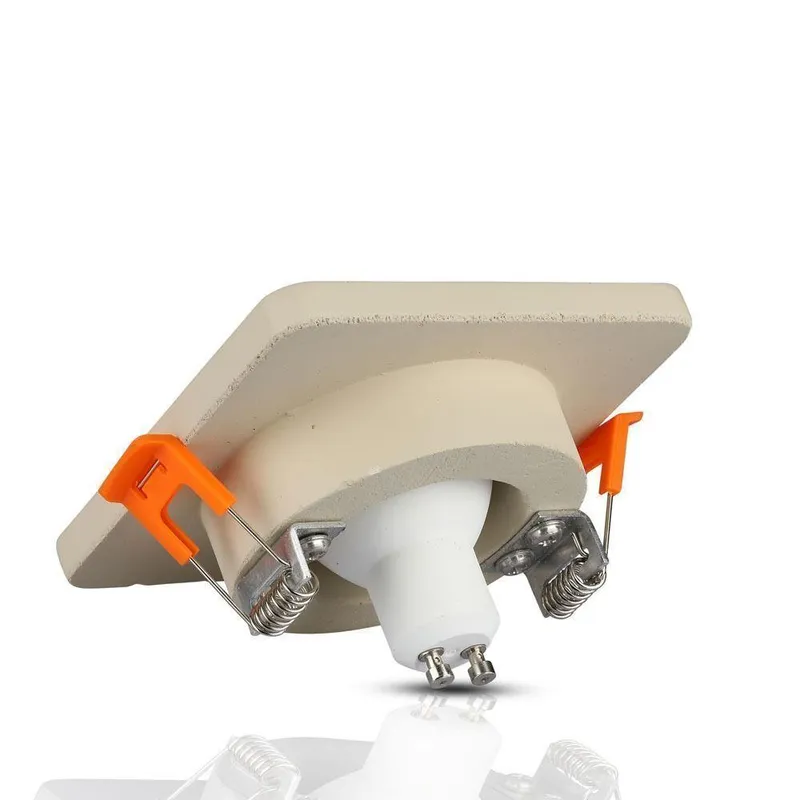 Oczko V-TAC Gips Beton GU10 Kwadrat Wpuszczane Białe/Różowe VT-862-MRR 5 Lat Gwarancji - Złoto