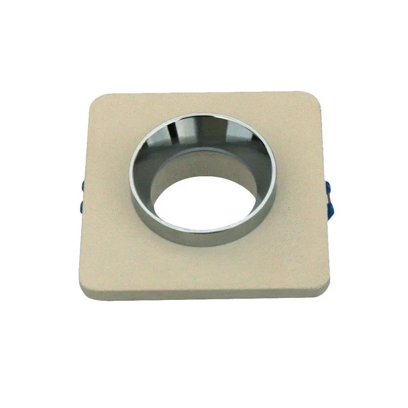 Oczko V-TAC Gips Beton GU10 Kwadrat Wpuszczane Białe/Chrom VT-862-CHR 5 Lat Gwarancji