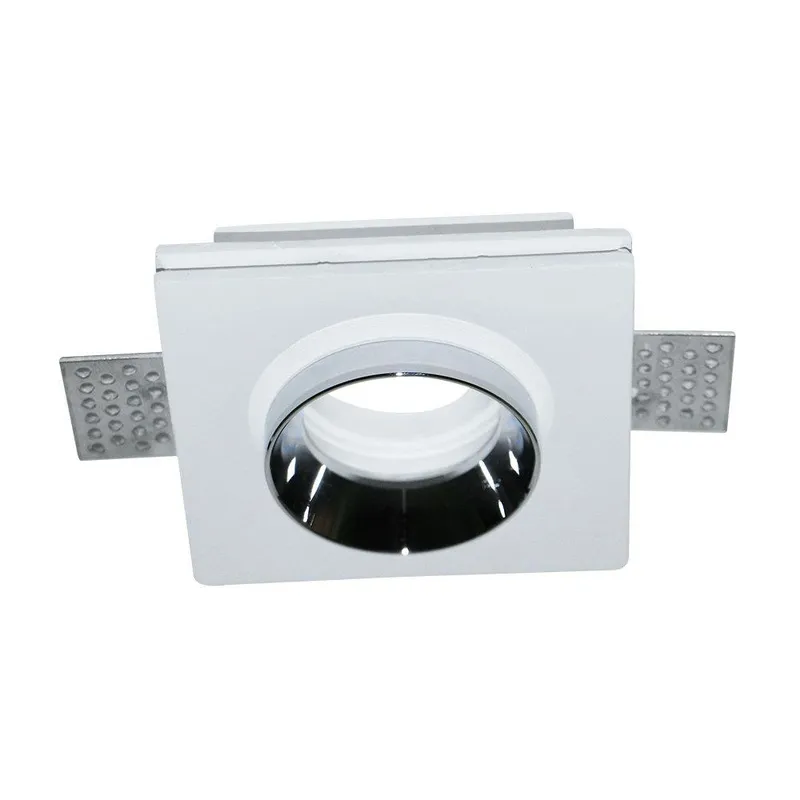 Oczko V-TAC Gips GU10 Kwadrat Wpuszczane G-K Białe+chrom VT-866-CSQ 5 Lat Gwarancji