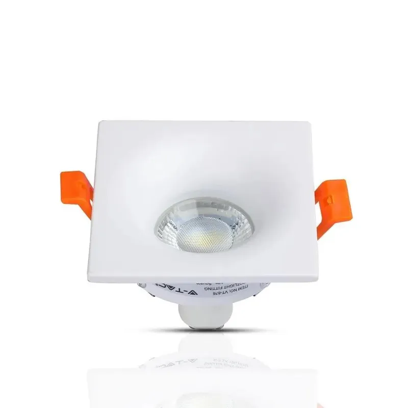 Oczko V-TAC GU10 Wpuszczane Kwadrat VT-876-SQ 3 Lata Gwarancji - Białe