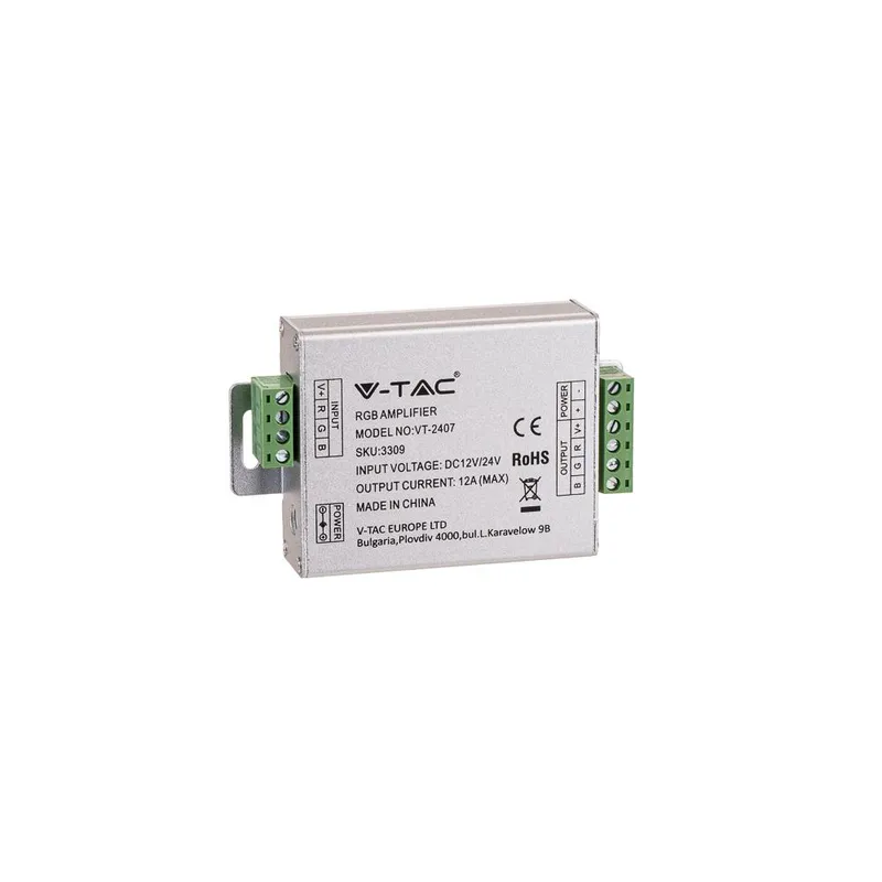 Wzmacniacz Taśm LED RGB 5050 12V-144W 24V-288W V-TAC VT-2407A