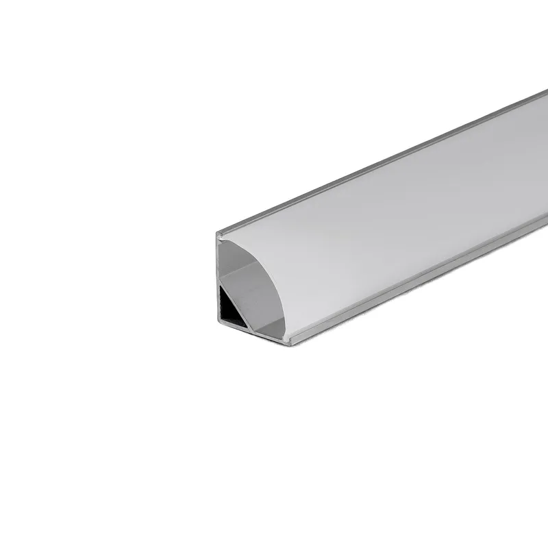 Profil Do LED Zestaw, ALU Anodowany Kątowy V-TAC 2mb Klosz Mleczny 15,8x15,8mm VT-8109