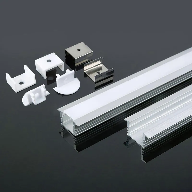 Profil Do LED Zestaw, ALU Anodowany Wpuszczany V-TAC 2mb Klosz Mleczny 24,5x12,2mm VT-8115