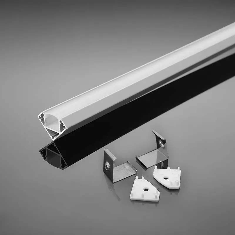 Profil Do LED Zestaw, ALU Kątowy V-TAC 2mb Klosz Mleczny 19x19mm VT-8114W 5 Lat Gwarancji - Biały