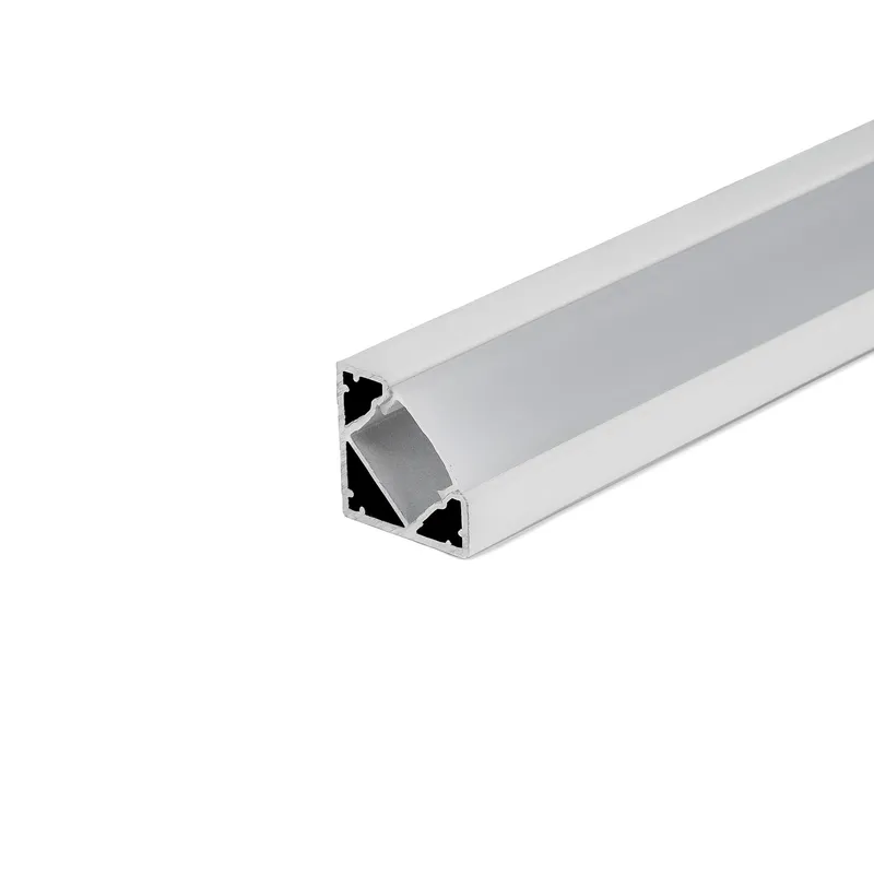 Profil Do LED Zestaw, ALU Kątowy V-TAC 2mb Klosz Mleczny 19x19mm VT-8114W 5 Lat Gwarancji - Biały