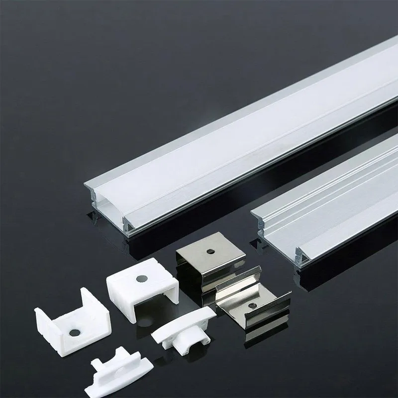 Profil Do LED Zestaw, ALU Wpuszczany V-TAC 2mb Klosz Mleczny 24,7x7mm VT-8106-W 5 Lat Gwarancji - Biały