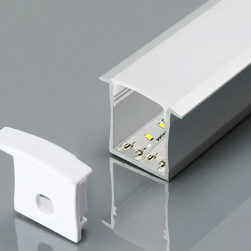 Profil Do LED Zestaw, ALU Anodowany Wpuszczany Na Dwie Taśmy V-TAC 2mb Klosz Mleczny 30x20mm VT-8119 5 Lat Gwarancji