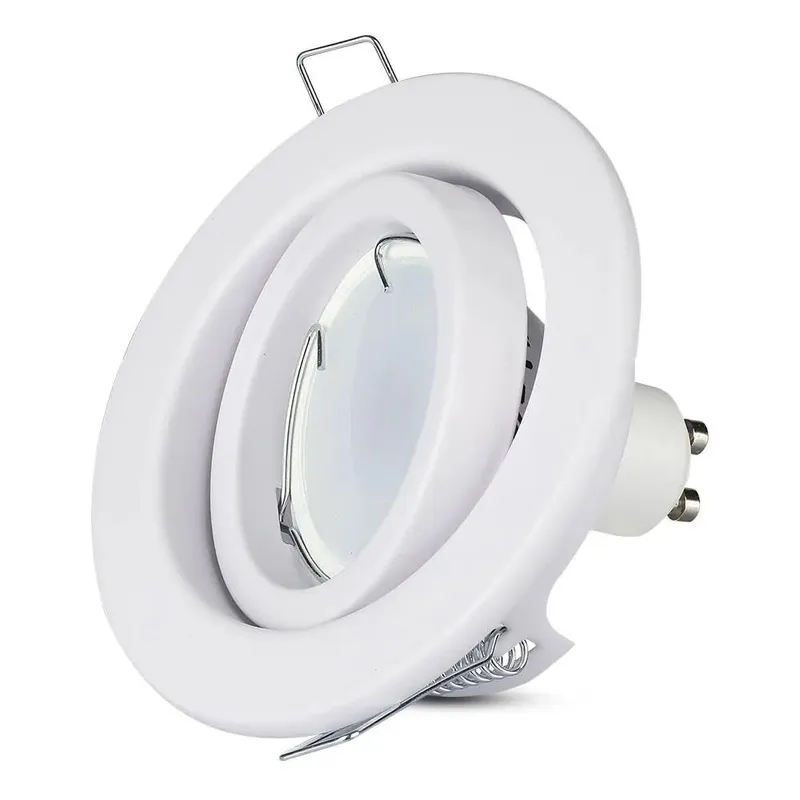 Oczko V-TAC GU10 Okrągłe Ruchome VT-7227RD-WH - Białe