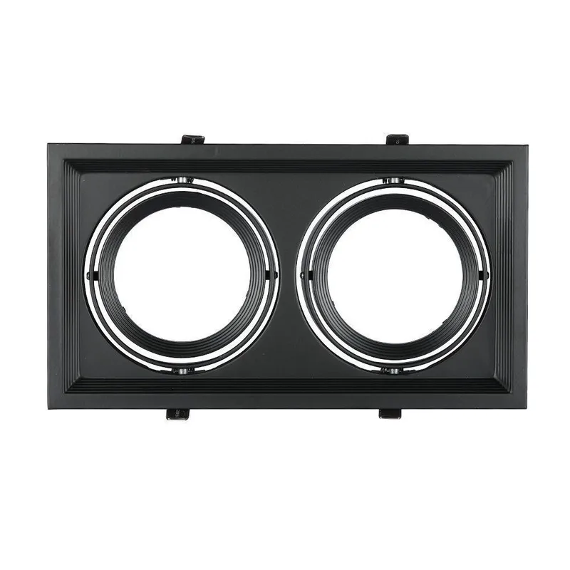 Oprawa Sufitowa Wpuszczana 2XAR111 G53 V-TAC VT-7222 - Czarna