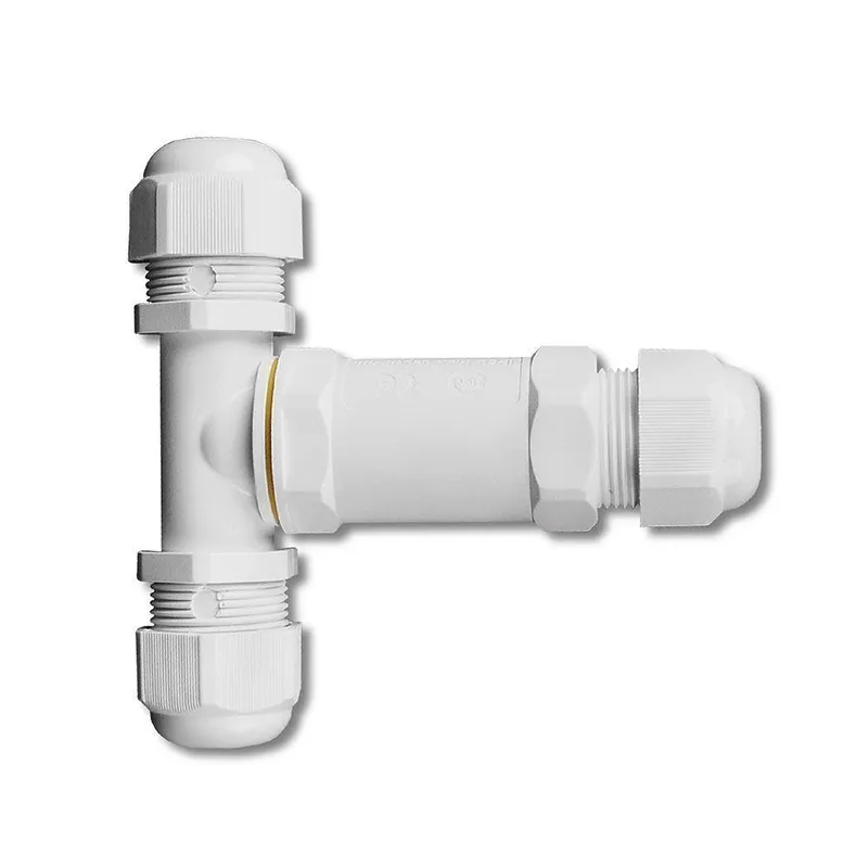 Złączka Mufa Hermetyczna 3X3PIN Trójnik 0.5-4MM2 Średnica Przewodu 8-12MM IP68 V-TAC VT-869 - Biała