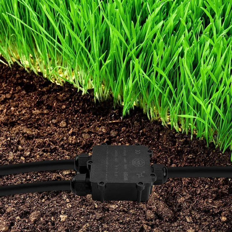 Puszka Złączka Mufa Hermetyczna 4X5PIN Trójnik 0.5-2,5MM2 Średnica Przewodu 8-12MM IP68 V-TAC VT-870 - Czarna