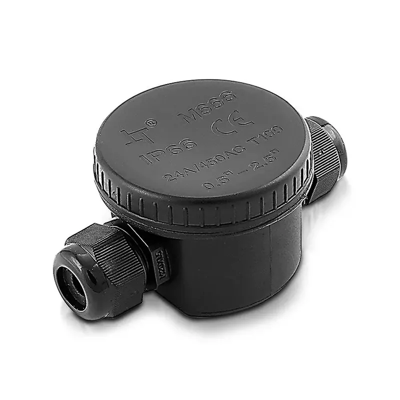 Puszka Złączka Mufa Hermetyczna 2X3PIN 24A AC:450V Średnica Przewodu 5-9MM IP66 V-TAC VT-881 - Czarna