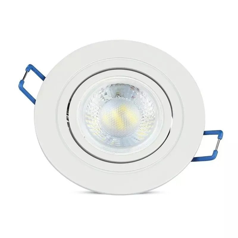 Oczko V-TAC Aluminiowe Odlew 1XGU10 Okrągłe VT-782RD-WH - Białe