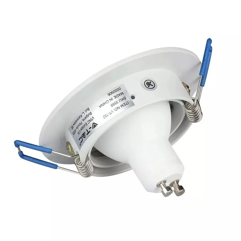 Oczko V-TAC Aluminiowe Odlew 1XGU10 Okrągłe VT-782RD-WH - Białe