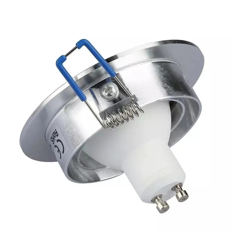 Oczko V-TAC Aluminiowe Odlew 1XGU10 Okrągłe Aluminium Szczotkowane VT-782RD-AB